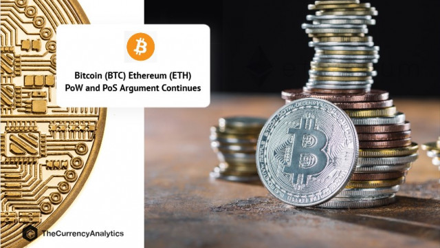 Bitcoin (BTC) Ethereum (ETH) PoW- en PoS-argument gaat door