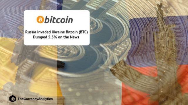 Rusland viel Oekraïne binnen Bitcoin (BTC) dumpte 5,5% op het nieuws