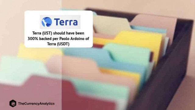 Terra (UST) had voor 300% gedekt moeten zijn volgens Paolo Ardoino van Terra (USDT)